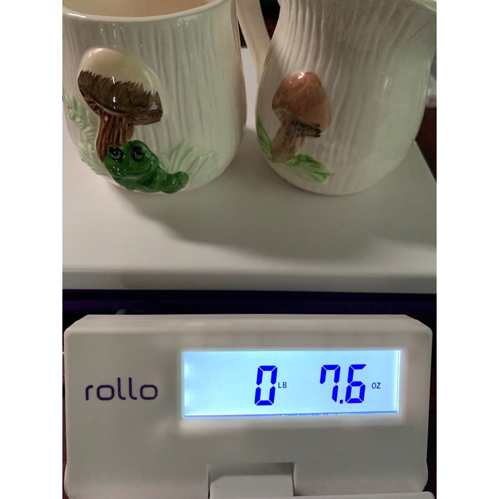 Vintage Ceramic Coffee and Sugar Dish Mushroom Frogs *Missing Lid - Picture 7 of 7